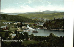 Bird's eye view of Sunapee Harbor New Hampshire Postcard Postcard