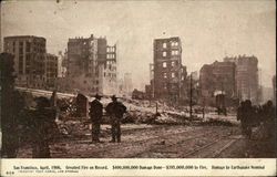 San Francisco, April 1906, Greatest Fire on Record Postcard