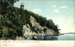 Four Mile Point Lighthouse on the Hudson Postcard
