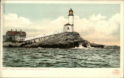 White Island Light Isles of Shoals, NH Postcard Postcard