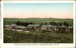 Hillsboro County Farm and New Hospital Postcard