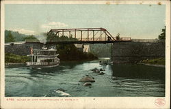 Outlet of Lake Winnipesaukee Weirs Beach, NH Postcard Postcard