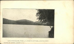 Lake Winnisquam, from J.H. Story's cottage, looking west Lakeport, NH Postcard Postcard