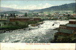 The Falls Shelburne Falls, MA Postcard 