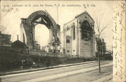Cathedral of St. John the Divine, P.E. in construction New York, NY Postcard Postcard