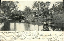 Old Mill and Brook, Lake Auburn Postcard