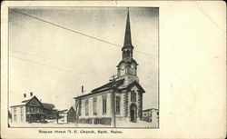 Beacon Street M.E. Church Bath, ME Postcard Postcard