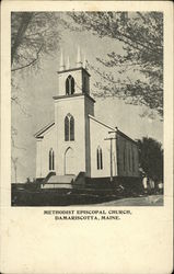 Methodist Episcopal Church Damariscotta, ME Postcard Postcard