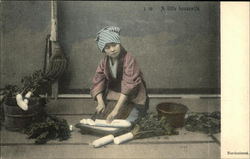 A Little Housewife in Asia Postcard