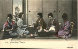 Entertaining Visitors Japan Asian Postcard Postcard