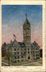 City Hall Lowell, MA Postcard Postcard