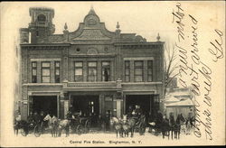 Central Fire Station Postcard