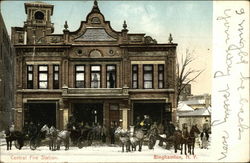 Central Fire Station Postcard