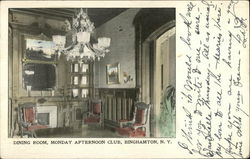 Dining Room, Monday Afternoon Club Postcard