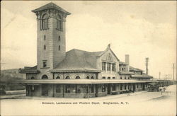 Delaware, Lackawanna and Western Depot Binghamton, NY Postcard Postcard