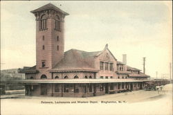 Delaware, Lackawanna and Western Depot Postcard
