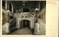 Lobby of Security Building Postcard