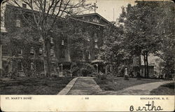 St. Mary's Home Binghamton, NY Postcard Postcard