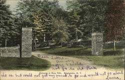Entrance to Ross Park Postcard