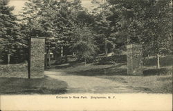 Entrance to Ross Park Postcard