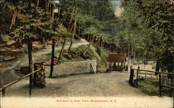 Entrance to Roes Park Postcard