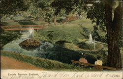 Electric Fountain Endicott, NY Postcard Postcard