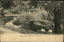 Electric Fountain Casino Park Union, NY Postcard Postcard