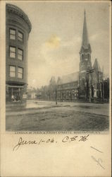 Corner of Main & Front Streets Postcard