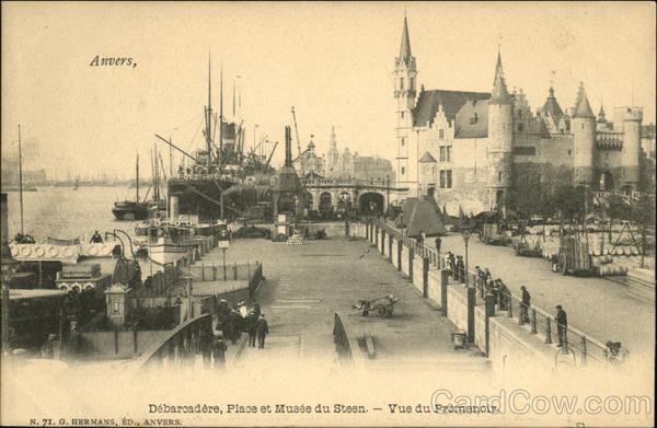 Harbor Scene Antwerp Belgium