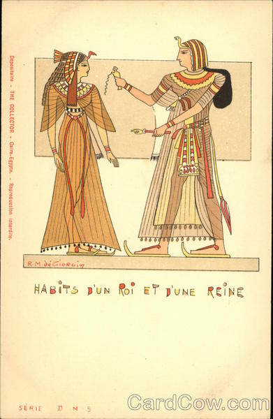 Clothes Of A King And Queen Thebes Egypt Africa