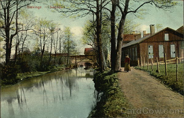 Town and River Blekinge Sweden