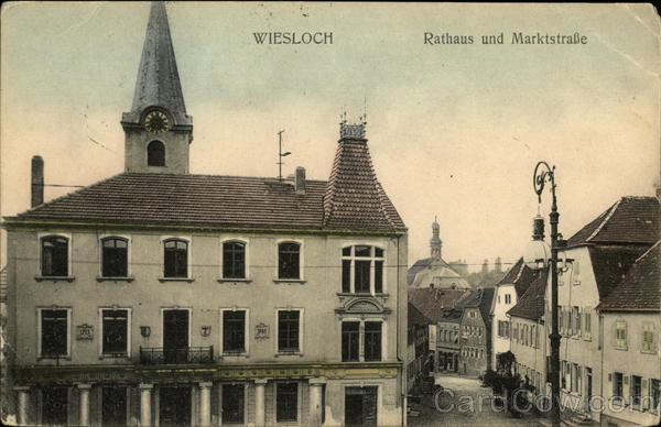 Rathaus und Marktstraße Wiesloch Germany