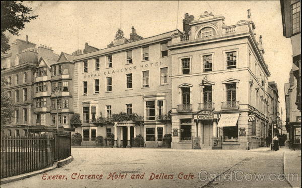 Royal Clarence Hotel and Dellers Cafe Exeter England