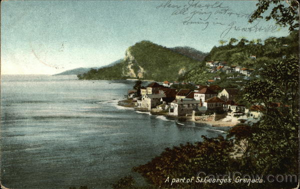 View of Town and Coast St. George's Grenada Caribbean Islands