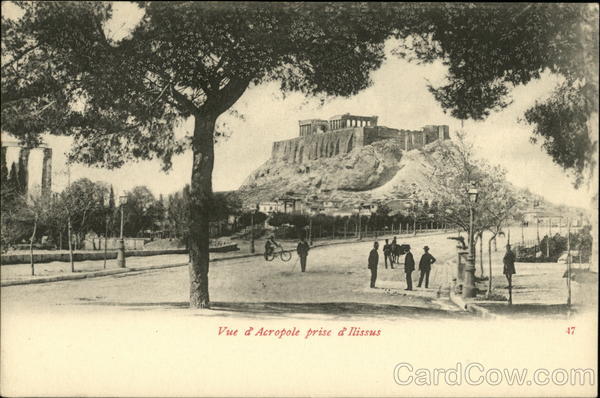 View Of The Acropolis, Taken From The Ilussus Athens Greece