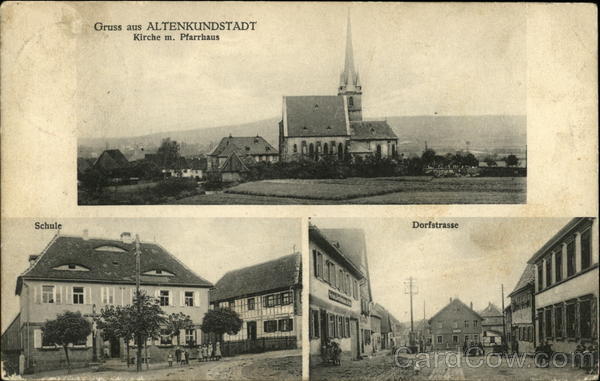 Gruss Aus Altenkundstadt, Mit Kirche, Schule, Dorfstrasse Altenkunstadt Germany