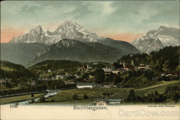 View of Town and Mountains Berchtesgaden Germany