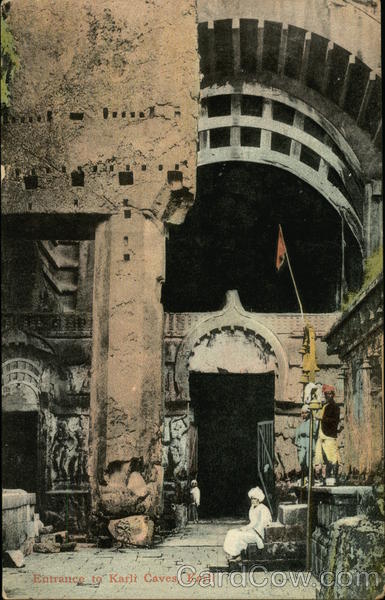 Entrance to Karli Caves, Karli MAHARASHTRA India