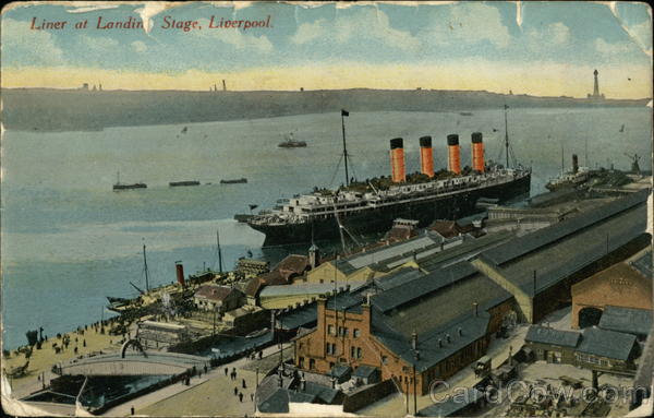 Liner at Landing Stage Liverpool England Merseyside
