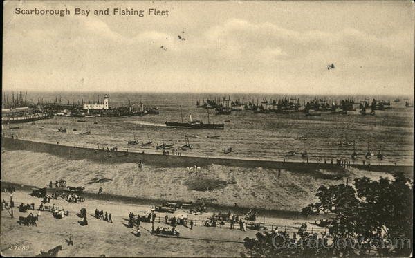 Scarborough Bay and Fishing Fleet England Yorkshire