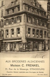 Aux broderies Alsaciennes - Maison C. Frenkel Postcard