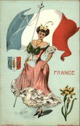 Symbols of France Postcard