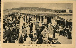la Plage Fleurie - Les Planches Deauville, France Postcard Postcard