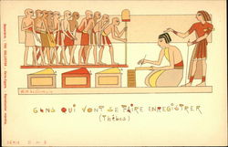 Gens Qui Vont Se Faire Enregistrer Postcard