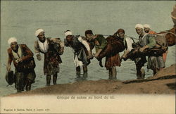 Groupe de saka au bord du nil Postcard