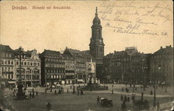 Altmarkt mit Kreuzkirche Dresden, Germany Postcard Postcard