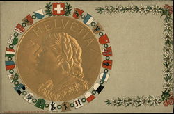 Helvetia - Coats of Arms Postcard