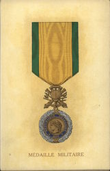 Military Medal Postcard
