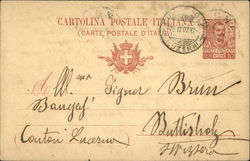 1907 Italian Postal Card Italy Postal Cards Postcard Postcard