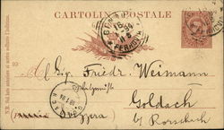 1894 Italian Postal Card Italy Postal Cards Postcard Postcard